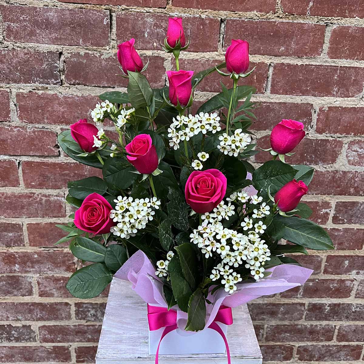 Classic Hotpink Rose Box