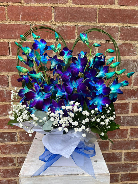 Orchids in Heart (blue)
