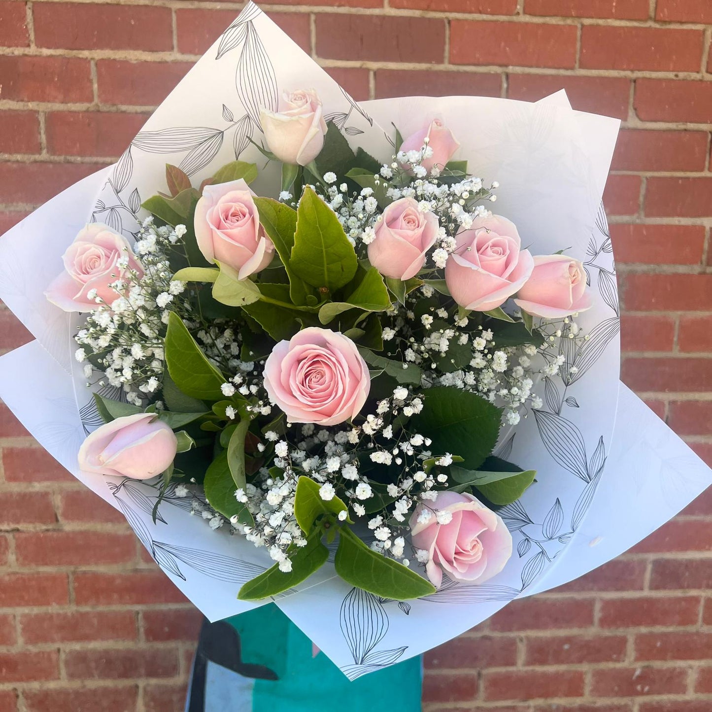 Classic Blush Pink Rose bouquet