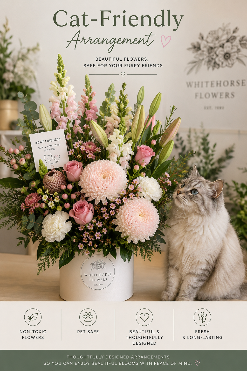Cat-friendly Flowers Arrangement