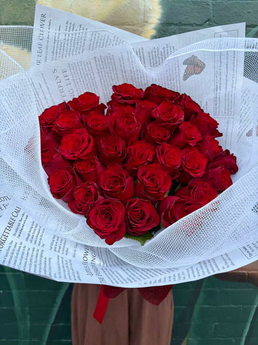 En Masse of Red Roses