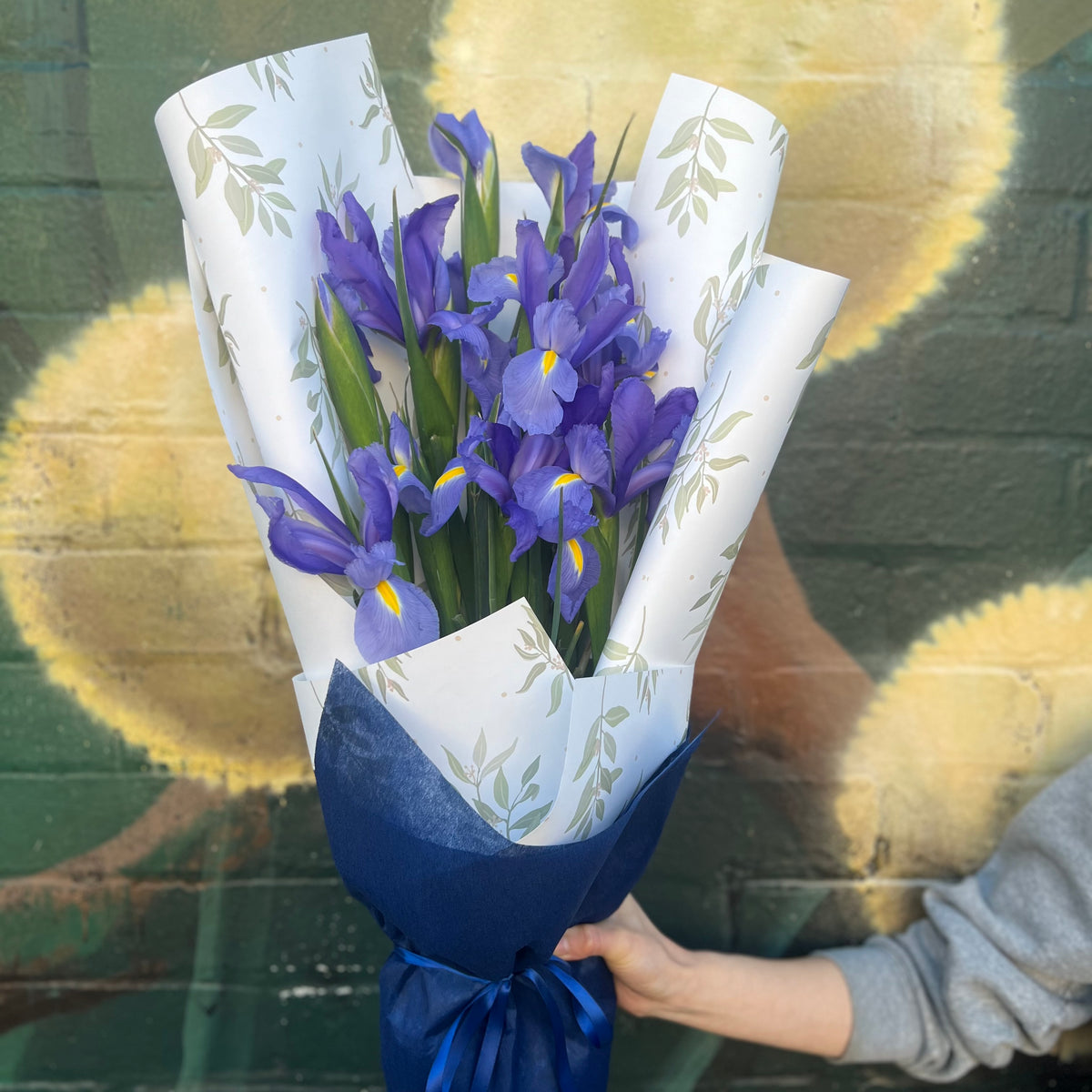 Bouquet of purple iris flowers - Whitehorse Flowers, florist Balwyn