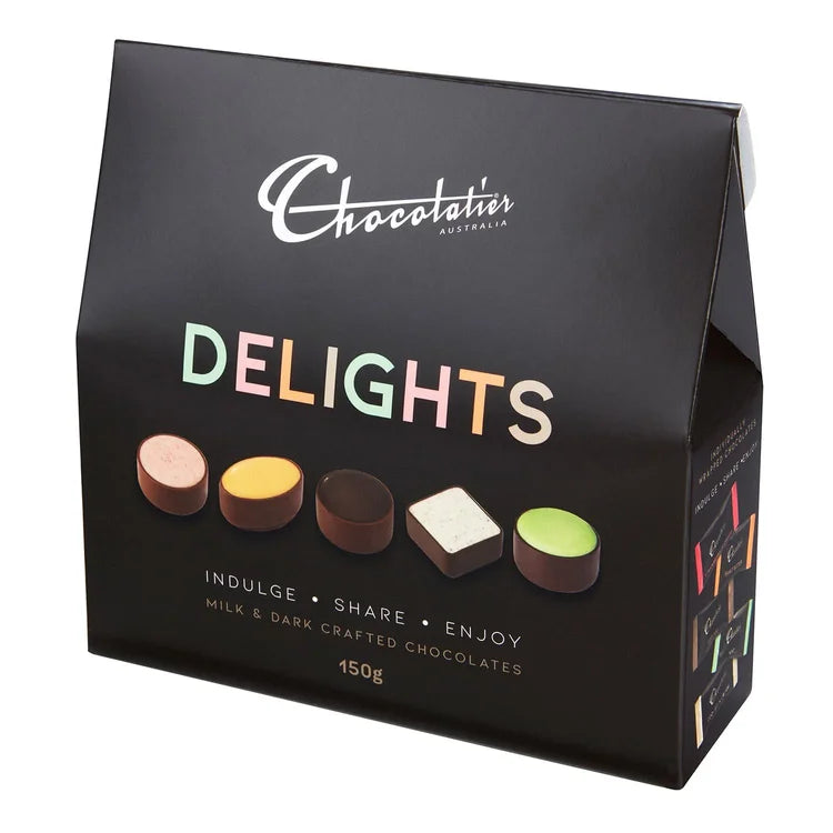 Cholatier Delights Milk & Dark Crafted Chocolates 150g